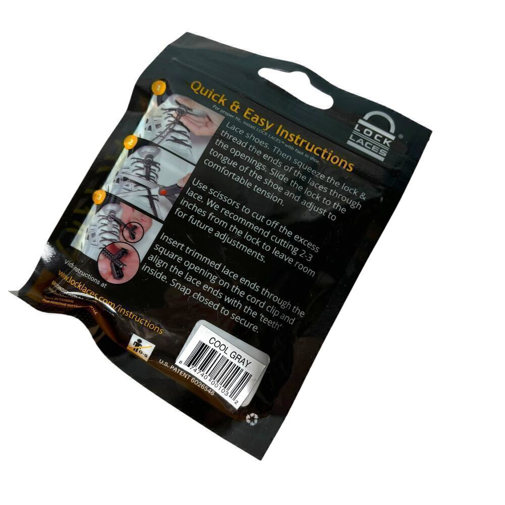 Lock Laces Gray OS - Picture 2 of 2
